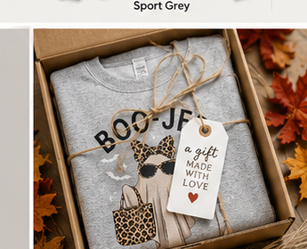 Boo-Jee Ghost Halloween Sweatshirt | Trendy Leopard Print Ghost Crewneck | Cute Fall Coffee Sweatshirt for Women