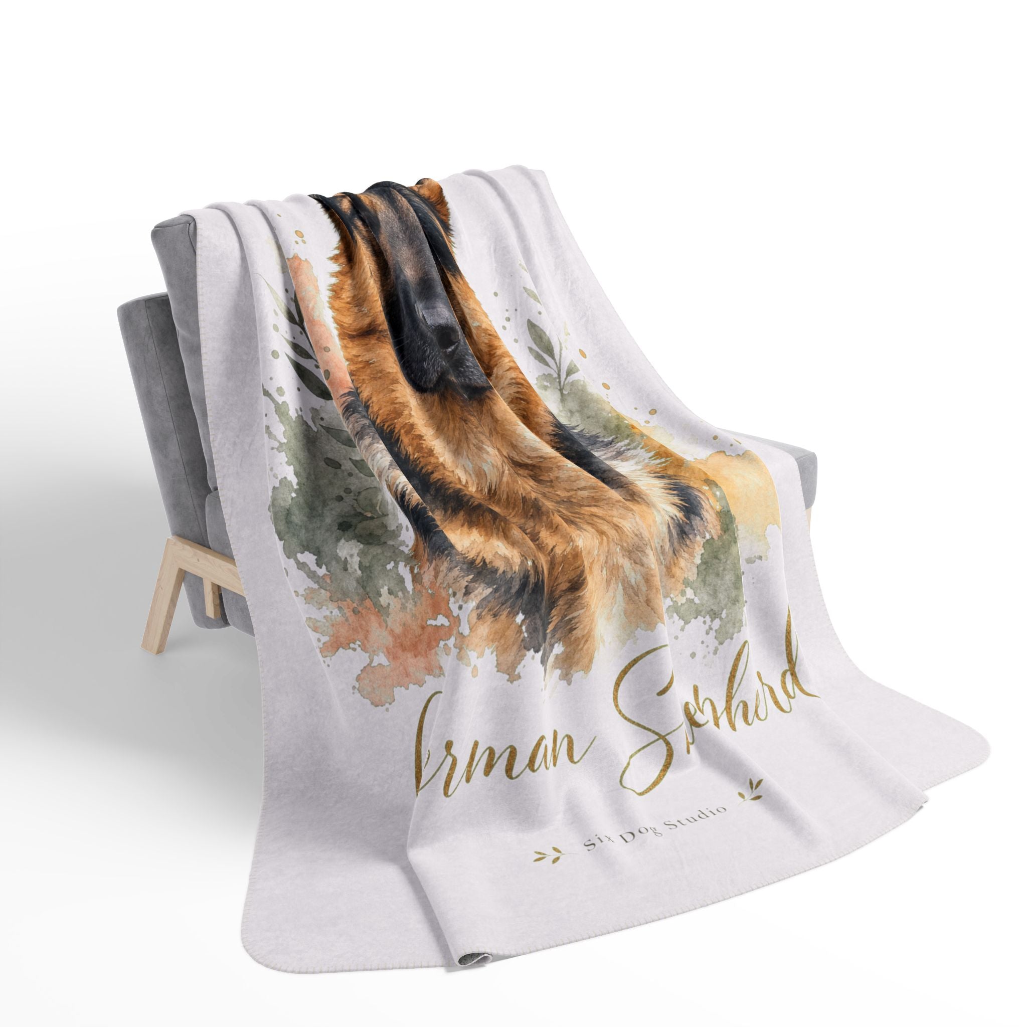 Personalized Sherpa Blanket | Ultra Soft Dog Lover Throw Blanket | Cozy German Shepherd Gift | Plush Fleece Blanket for Home
