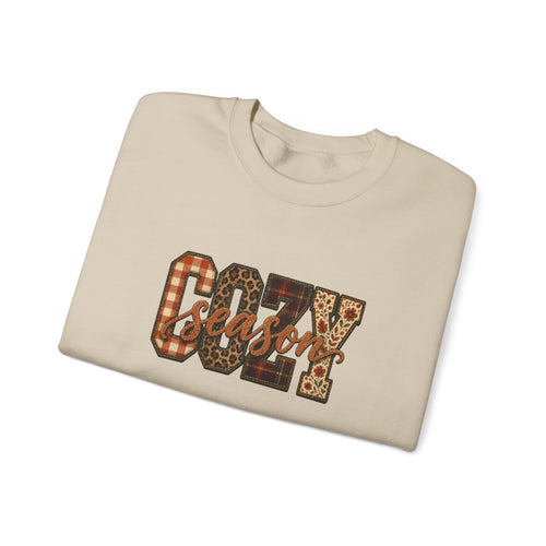 Cozy Season Crewneck Sweatshirt | Cute Fall Sweatshirt for Women | Cozy Autumn Graphic Sweatshirt | Thanksgiving & Pumpkin Patch Pullover