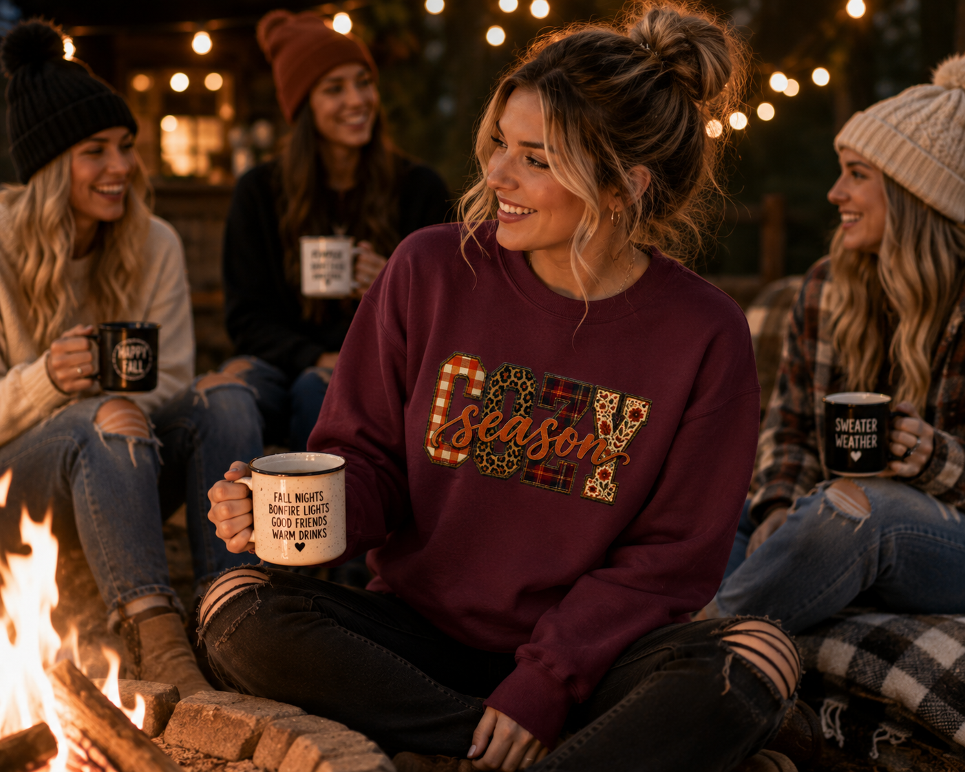Cozy Season Crewneck Sweatshirt | Cute Fall Sweatshirt for Women | Cozy Autumn Graphic Sweatshirt | Thanksgiving & Pumpkin Patch Pullover
