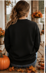 Fall Vibes Crewneck Sweatshirt | Cozy Autumn Sweatshirt for Women | Cute Pumpkin & Leaves Graphic Sweatshirt | Soft Unisex Fall Pullover