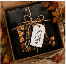 Fall Vibes Crewneck Sweatshirt | Cozy Autumn Sweatshirt for Women | Cute Pumpkin & Leaves Graphic Sweatshirt | Soft Unisex Fall Pullover