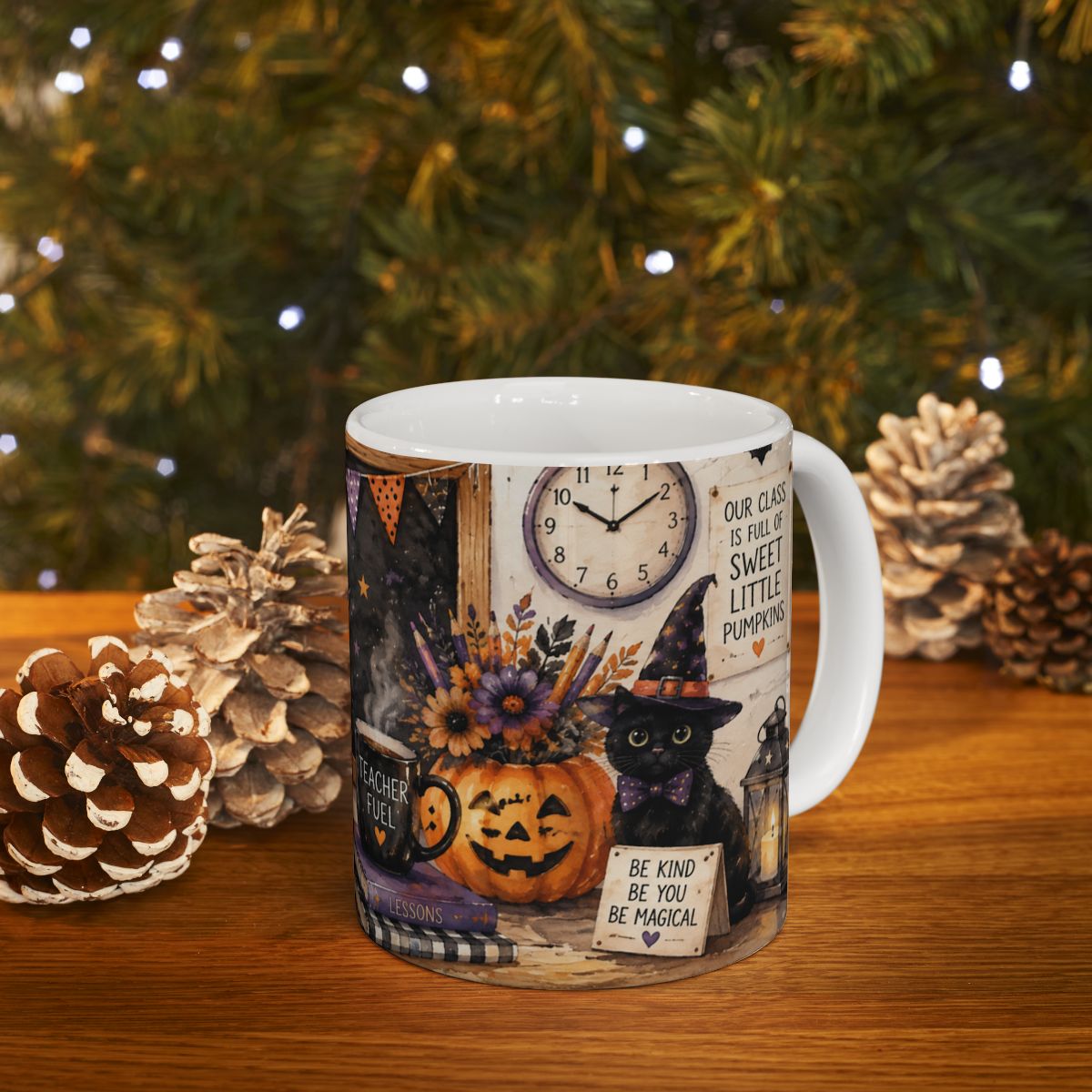 Teaching Little Minds Halloween Mug – Fall Teacher Coffee Cup | 11 oz & 15 oz