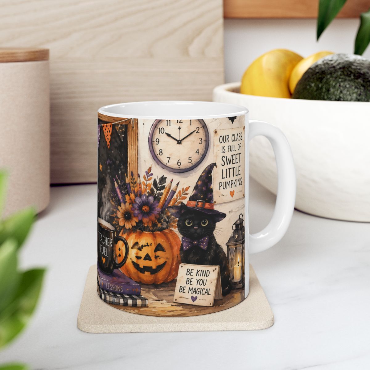 Teaching Little Minds Halloween Mug – Fall Teacher Coffee Cup | 11 oz & 15 oz